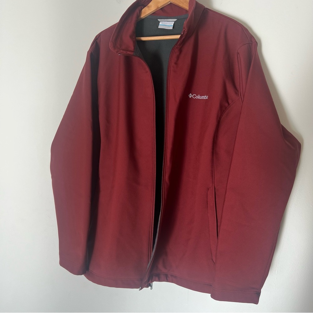 Columbia Maroon Midweight Fleece Lined Jacket Men’s Size 3X - Picture 6 of 10